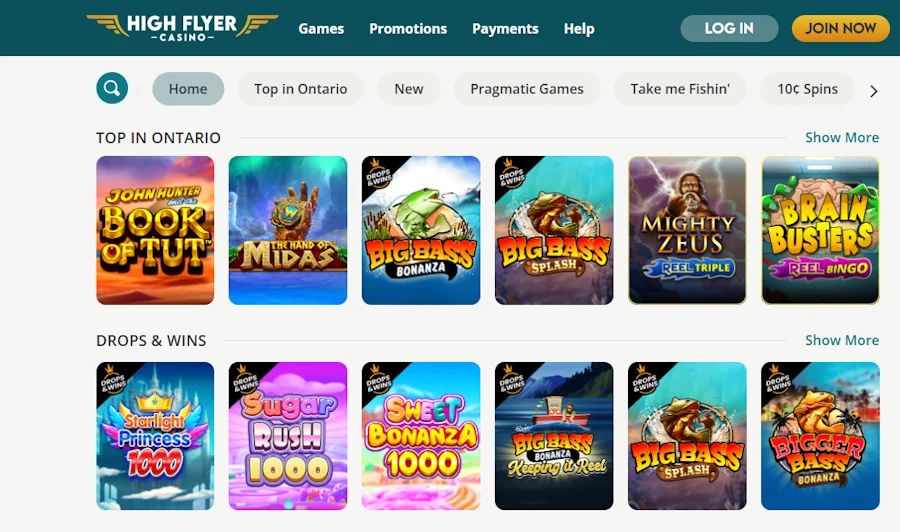 High Flyer Casino games